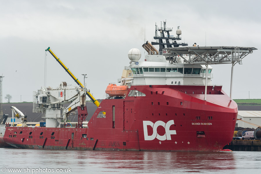 Photograph of the vessel  Skandi Skansen pictured at Montrose on 31st May 2019