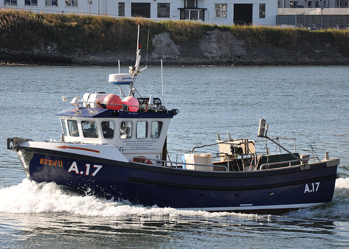 fv Skua II pictured departing Aberdeen on 14th September 2013
