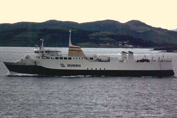 Photograph of the vessel  Skudenes pictured near Stavanger on 25th October 1998