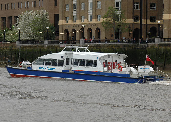 Photograph of the vessel  Sky Clipper pictured in London on 1st May 2006