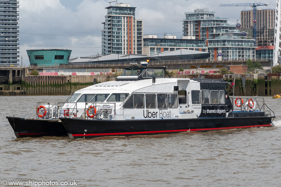 Photograph of the vessel  Sky Clipper pictured at North Greenwich on 20th July 2025