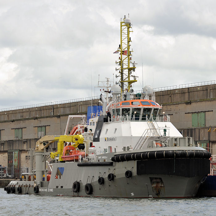 Photograph of the vessel  Smit Angola pictured in Liverpool Docks on 22nd June 2013