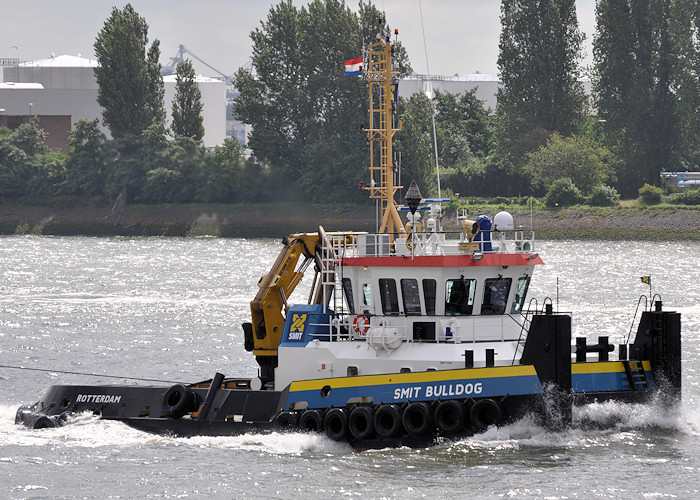 Photograph of the vessel  Smit Bulldog pictured passing Vlaardingen on 25th June 2012