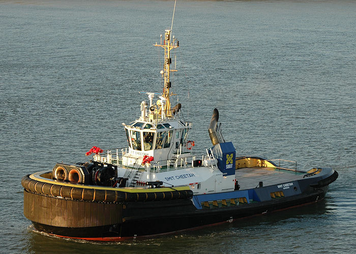 Photograph of the vessel  Smit Cheetah pictured on the Calandkanaal, Europoort on 21st June 2010