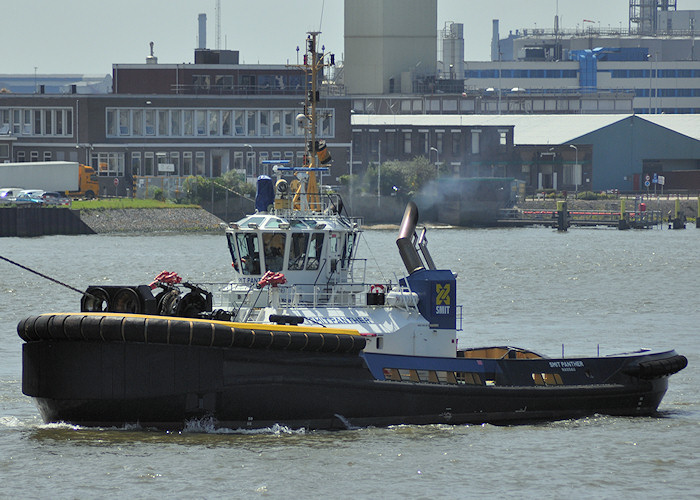 Photograph of the vessel  Smit Panther pictured passing Vlaardingen on 27th June 2011