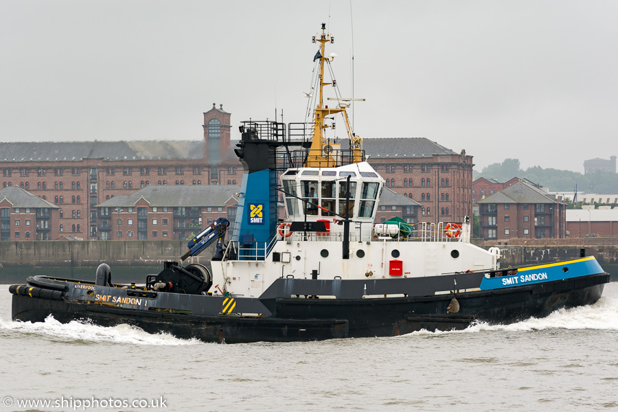 Photograph of the vessel  Smit Sandon pictured passing Seacombe on 20th June 2015