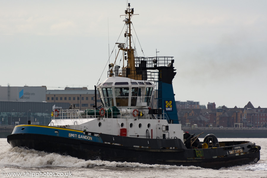 Photograph of the vessel  Smit Sandon pictured passing Seacombe on 30th August 2015