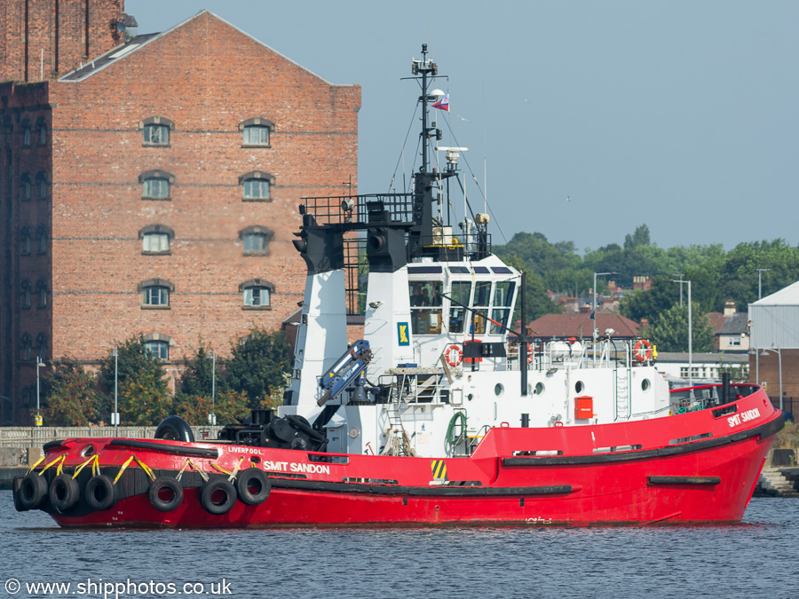 Photograph of the vessel  Smit Sandon  pictured in East Float, Birkenhead on 3rd August 2019