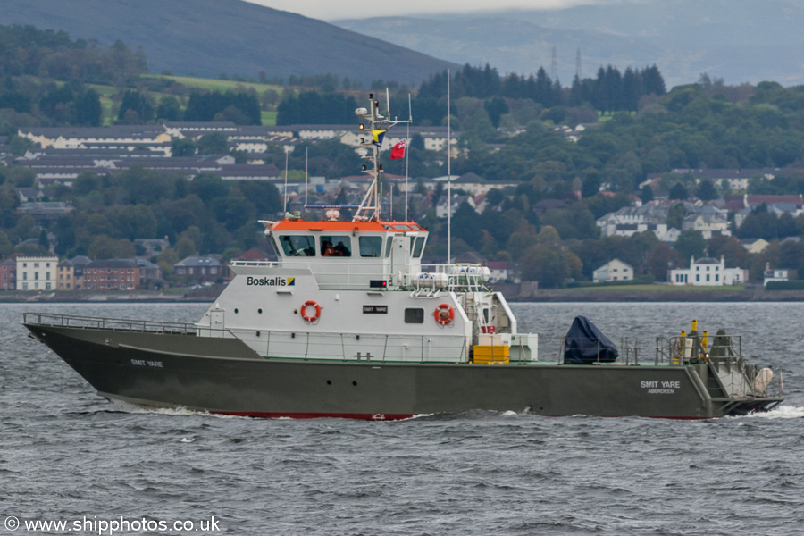 Photograph of the vessel ts Smit Yare pictured passing Greenock on 5th October 2019