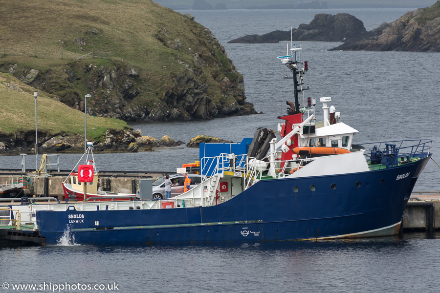 Photograph of the vessel  Snolda pictured at West Burrafirth on 20th May 2015