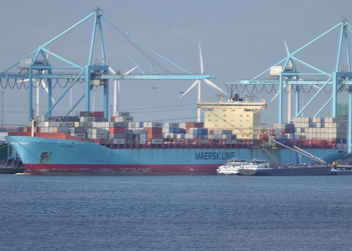 Photograph of the vessel  Sofie Mærsk pictured in Europahaven, Europoort on 24th June 2011