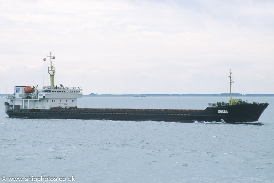 Photograph of the vessel  Sogra pictured on the Westerschelde passing Vlissingen on 21st June 2002