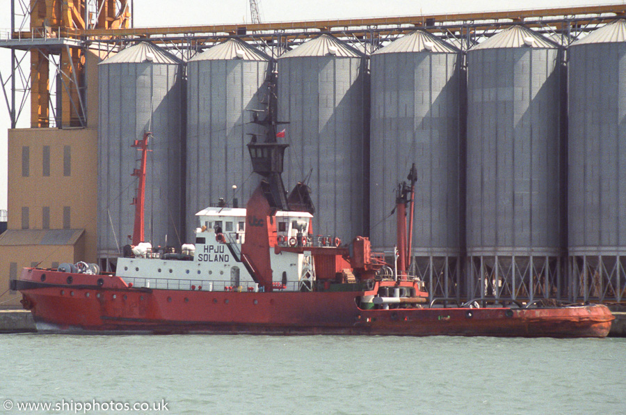 Photograph of the vessel  Solano pictured at Southampton on 6th May 1989