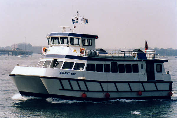 Photograph of the vessel  Solent Cat pictured in Portsmouth Harbour on 11th May 2001