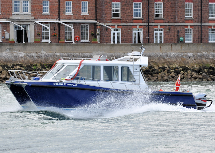 Photograph of the vessel  Solent Forts Cat pictured in the Solent on 20th July 2012