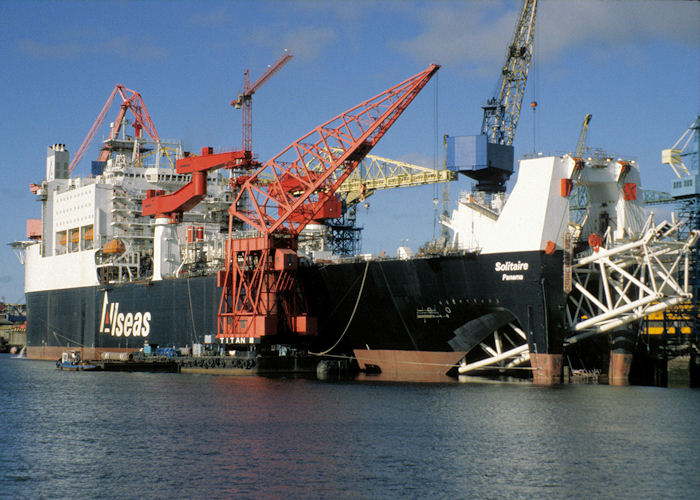 Photograph of the vessel  Solitaire pictured under conversion on 5th October 1997