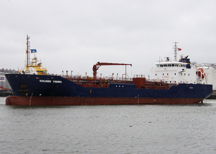 Photograph of the vessel  Solway Fisher pictured departing Aberdeen on 17th April 2012