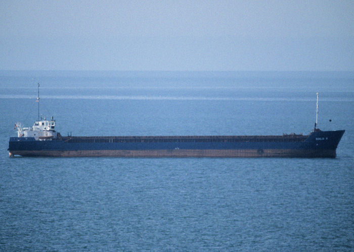 Photograph of the vessel  Sonja B pictured at anchor in the Solent on 15th August 1997