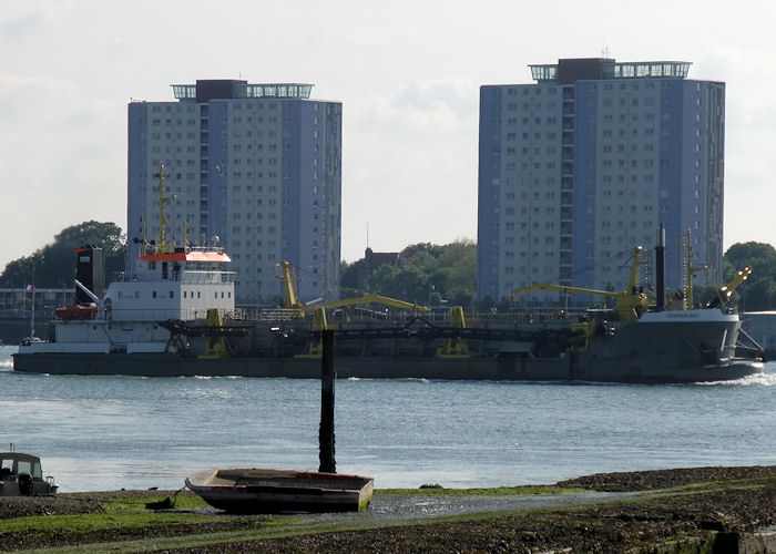 Photograph of the vessel  Sospan Dau pictured in Portsmouth Harbour on 10th June 2013