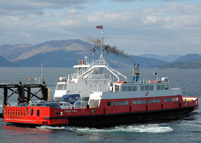 Photograph of the vessel  Sound of Sanda pictured arriving at McInroy's Point, Gourock on 7th May 2010