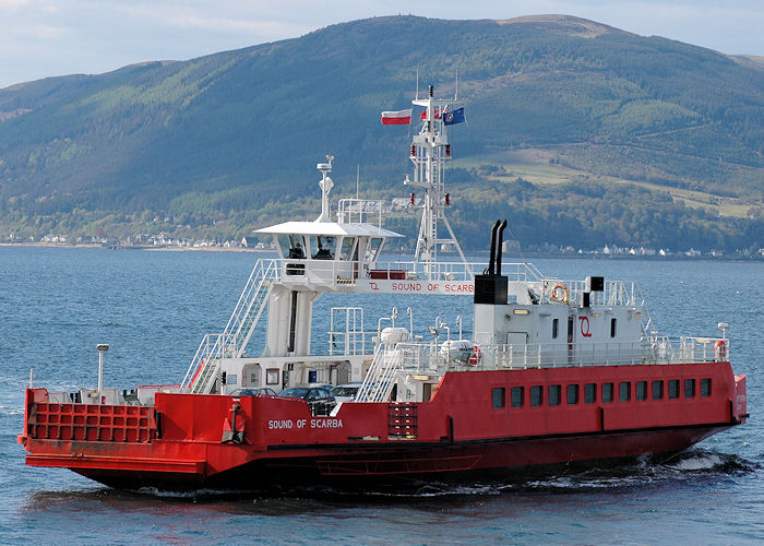 Photograph of the vessel  Sound of Scarba pictured arriving at McInroy's Point, Gourock on 7th May 2010