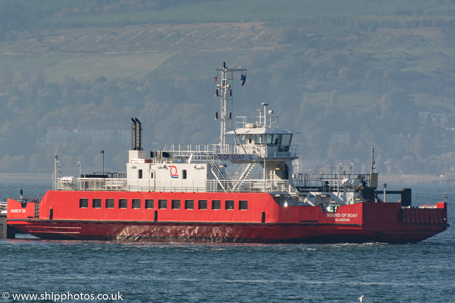 Photograph of the vessel  Sound of Soay pictured at Gourock on 17th October 2015