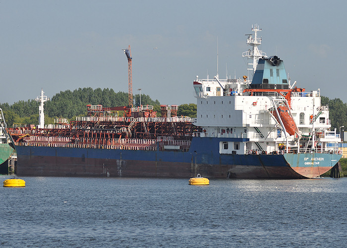 Photograph of the vessel  SP Aachen pictured in Waalhaven, Rotterdam on 26th June 2011