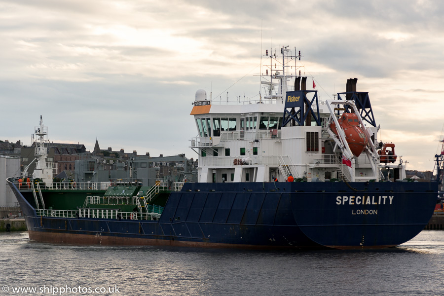 Photograph of the vessel  Speciality pictured at Aberdeen on 19th September 2015