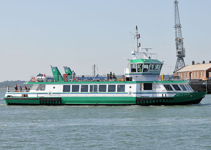 Photograph of the vessel  Spirit of Gosport pictured approaching Portsmouth from Gosport on 8th June 2013