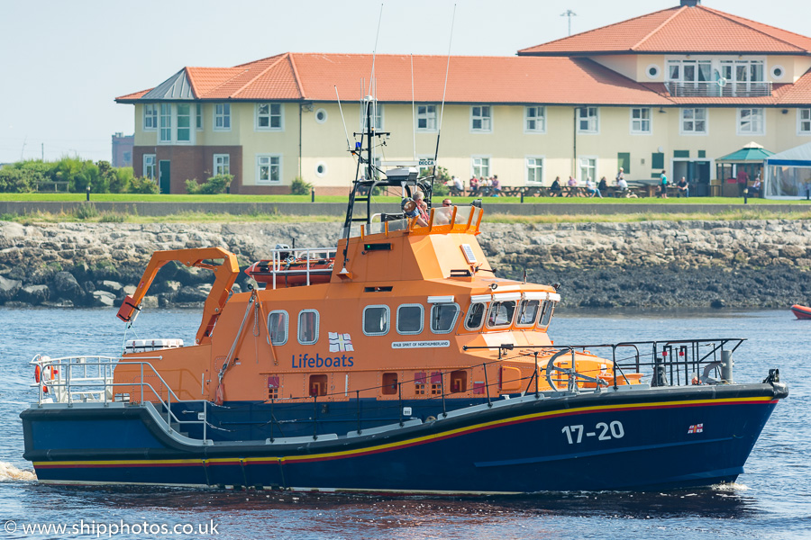 Photograph of the vessel RNLB Spirit of Northumberland pictured passing North Shields on 24th August 2019