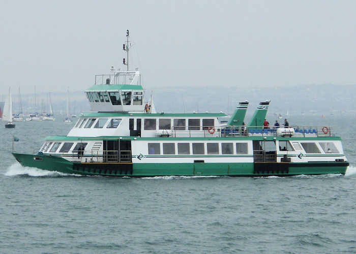 Photograph of the vessel  Spirit of Portsmouth pictured approaching Gosport on 8th September 2007