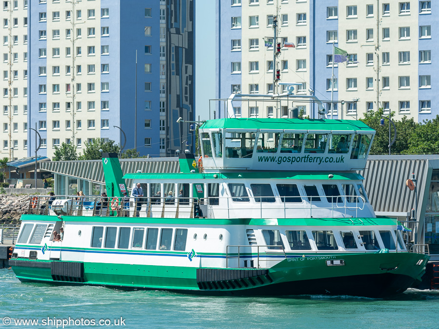 Photograph of the vessel  Spirit of Portsmouth pictured at Gosport on 7th July 2023