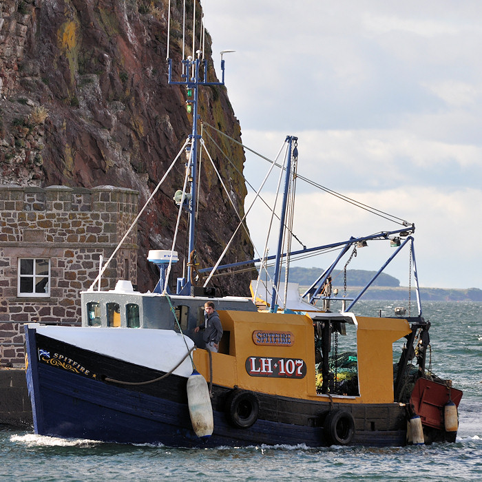 Photograph of the vessel fv Spitfire pictured arriving at Dunbar on 18th September 2012