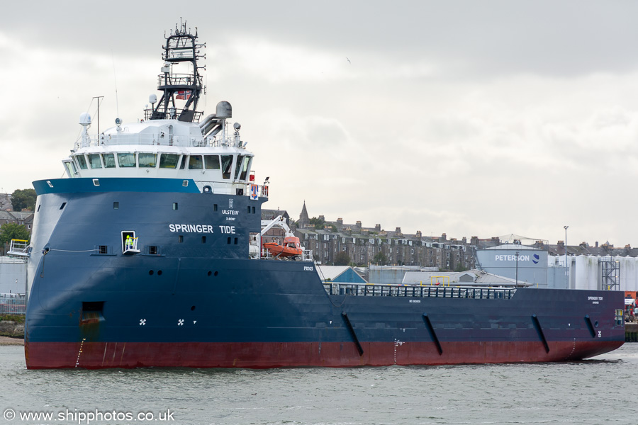 Photograph of the vessel  Springer Tide pictured at Aberdeen on 11th September 2024