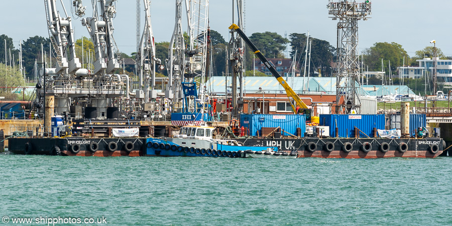 Photograph of the vessel  Sprucelight pictured at Hamble on 20th April 2024