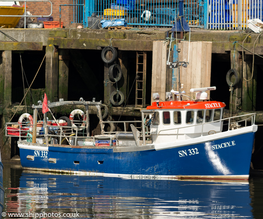 Photograph of the vessel fv Stacey E pictured at the Fish Quay, North Shields on 28th May 2016