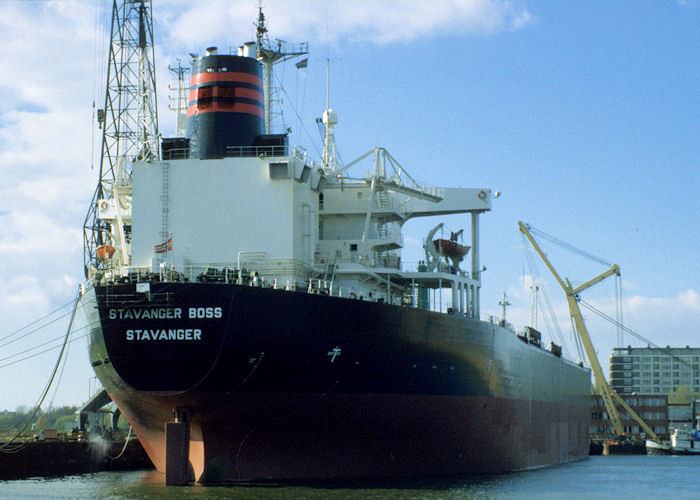 Photograph of the vessel  Stavanger Boss pictured in Rotterdam on 20th April 1997