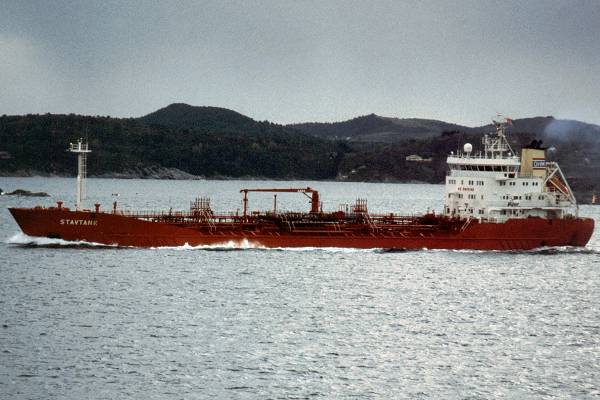 Photograph of the vessel  Stavtank pictured near Haugesund on 26th October 1998