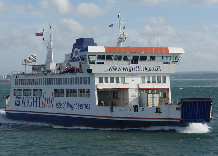 Photograph of the vessel  St. Cecilia pictured arriving in Portsmouth on 26th June 2008