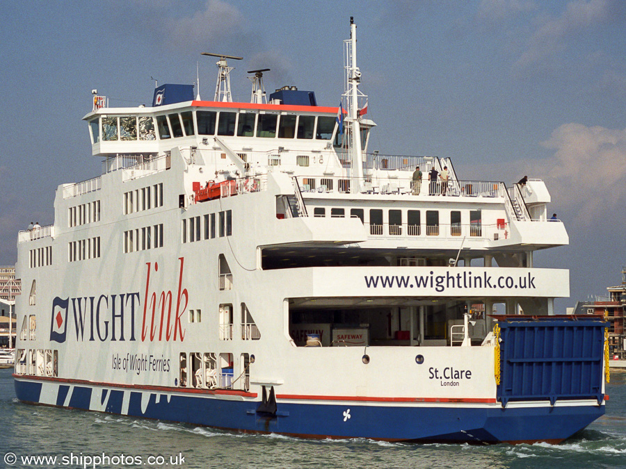 St. Clare pictured entering Portsmouth Harbour on 4th May 2003