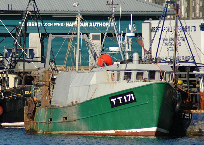 Photograph of the vessel fv Steadfast pictured at Tarbert, Loch Fyne on 3rd May 2010