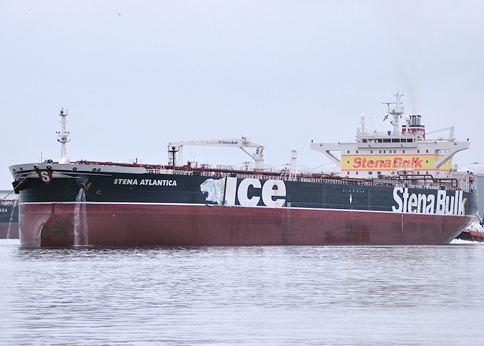 Photograph of the vessel  Stena Atlantica pictured departing 7e Petroleumhaven, Europoort on 26th June 2011