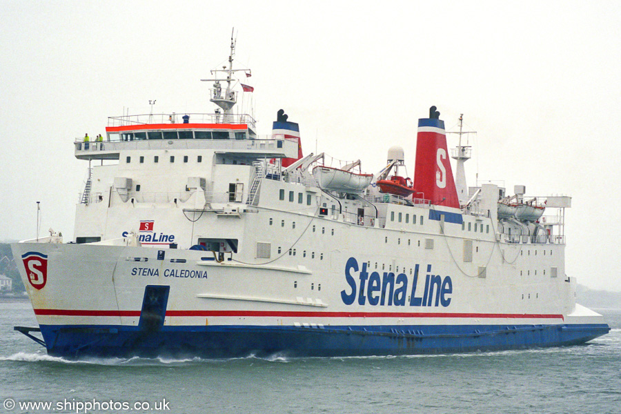  Stena Caledonia pictured arriving at Stranraer on 17th August 2002