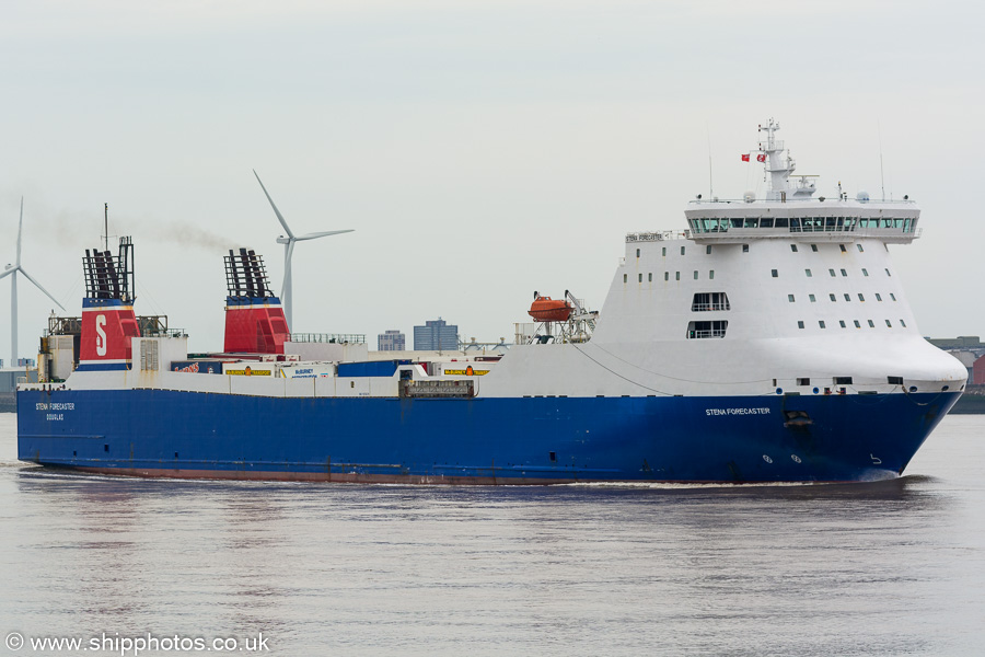 Photograph of the vessel  Stena Forecaster pictured approaching Birkenhead on 3rd August 2019