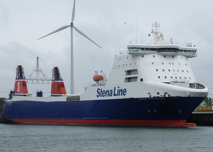Photograph of the vessel  Stena Freighter pictured in Beneluxhaven, Europoort on 24th June 2012