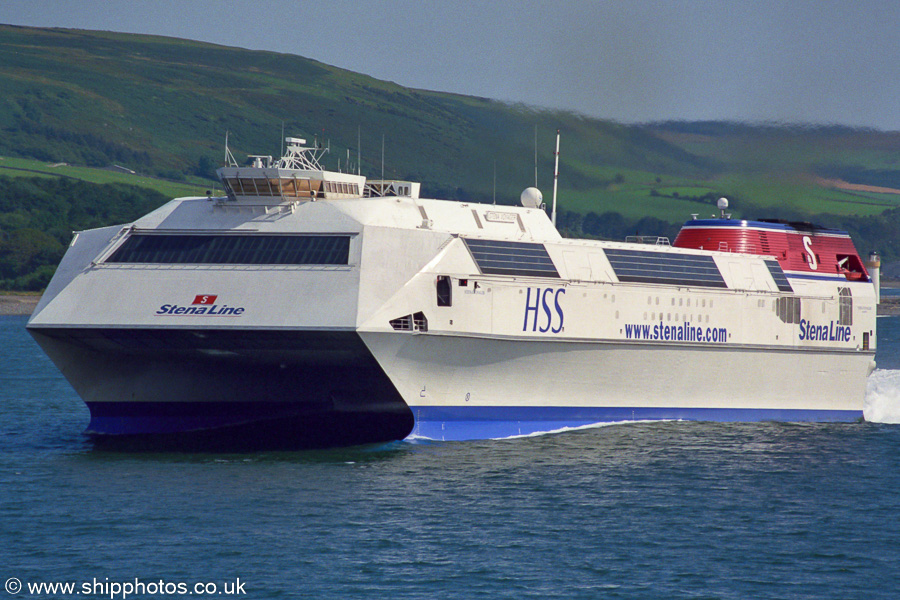 Photograph of the vessel  Stena Voyager pictured on Loch Ryan on 16th August 2002