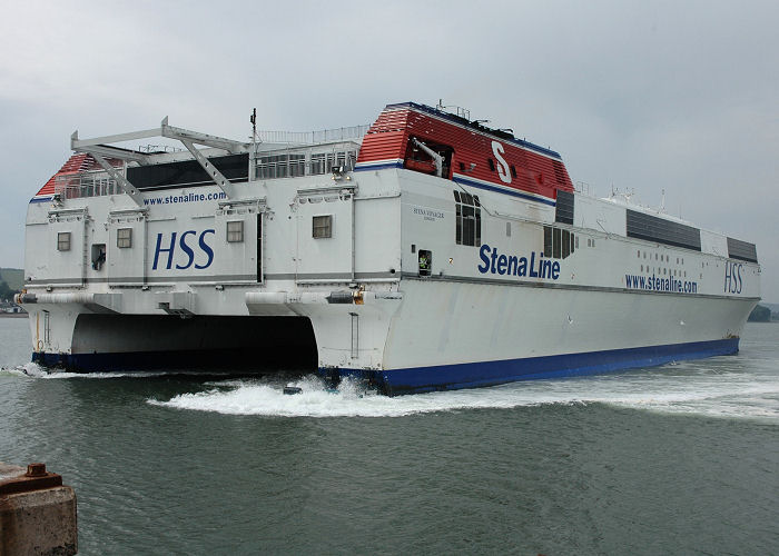 Photograph of the vessel  Stena Voyager pictured arriving at Stranraer on 17th June 2006
