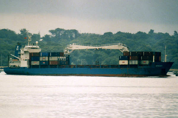 Photograph of the vessel  Steuart pictured arriving in Southampton on 16th September 1999