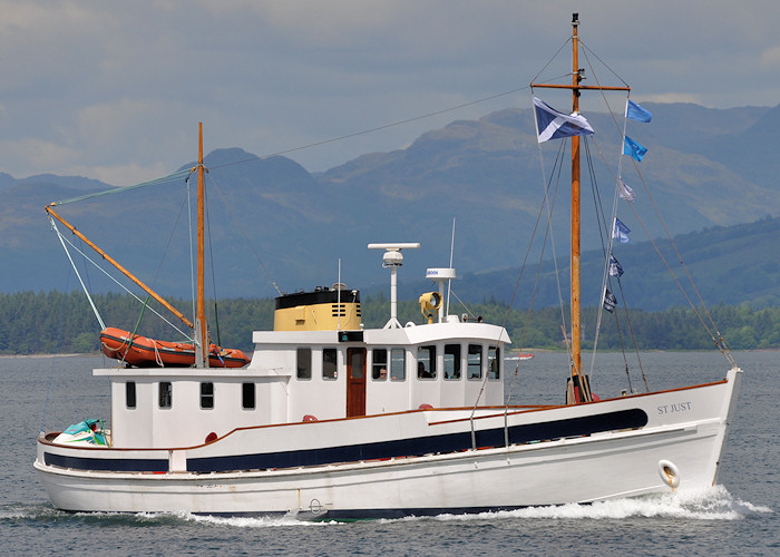 Photograph of the vessel  St. Just pictured passing Greenock on 4th June 2012