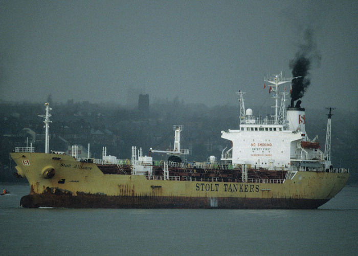 Photograph of the vessel  Stolt Alliance pictured on the River Mersey on 18th November 1996